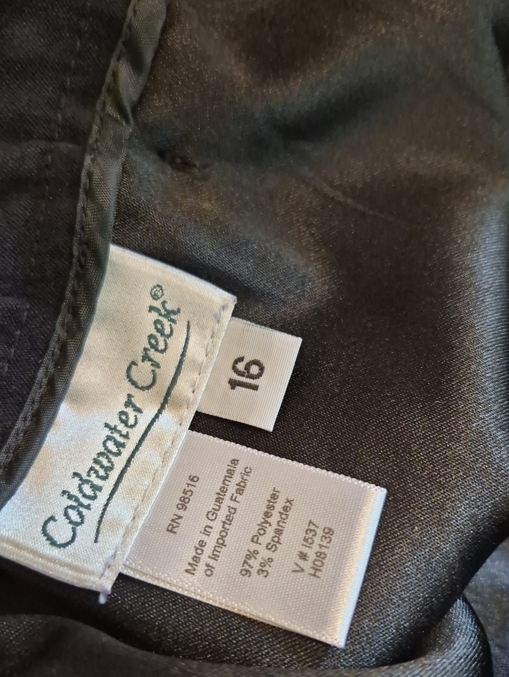 COLDWATER CREEK Y2K Long Skirt Black 16 - Picture 5 of 5